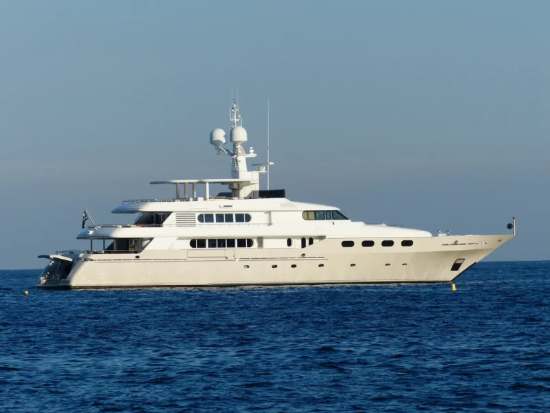 Sailing yacht cruising the open sea