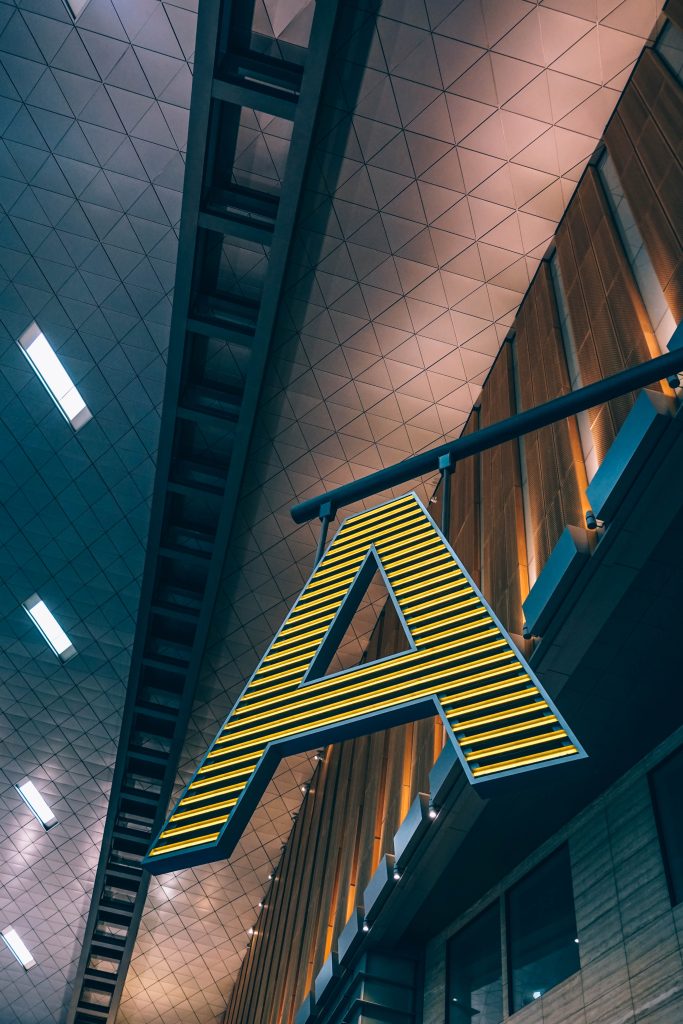 Airport departures terminal