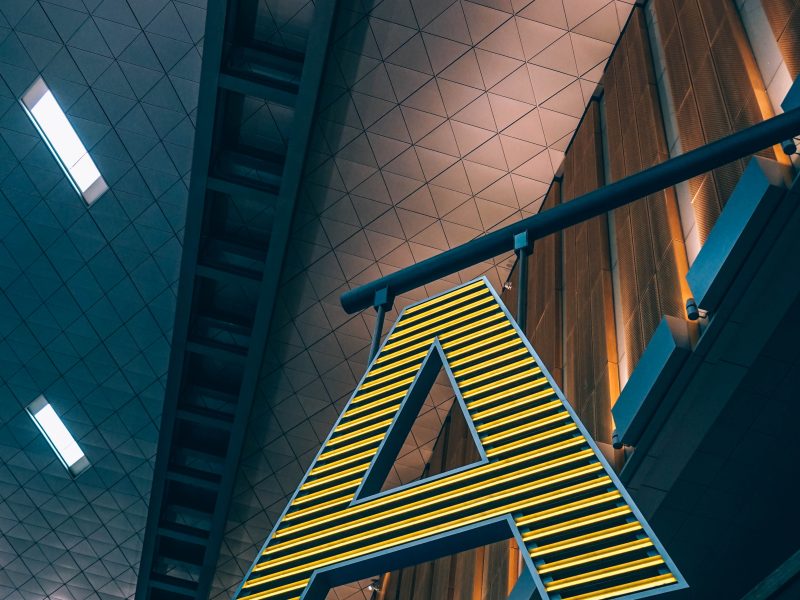 Airport departures terminal